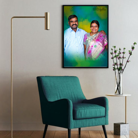 Anniversary Oil Painting Photo Frame