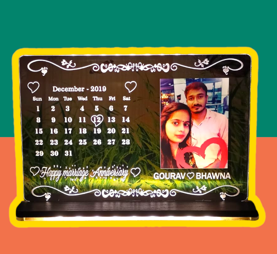 Personalised, Acrylic Photo Frame with Transparent Background for  Anniversary, Birthday Gift Love