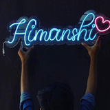 Personalized Name Neon Light Frame With Name - Name Neon Sign - Backdrop For Birthday