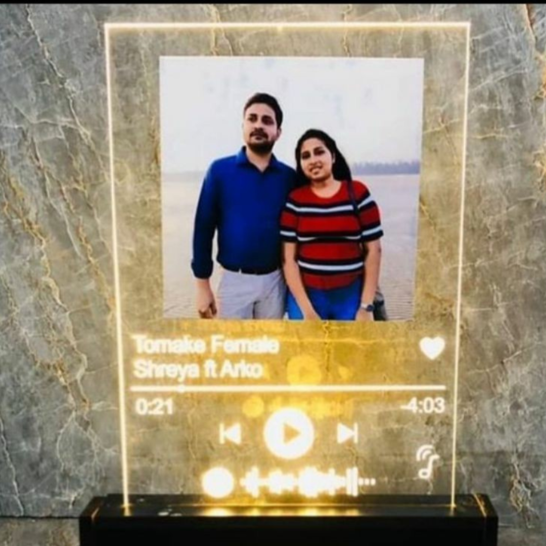 Customized Photo Frame With Spotify  - Spotify Frame - Spotify Gifts