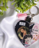 Customized Resin Photo Keychain | Resin heart keychain | Handmade | Resin Art