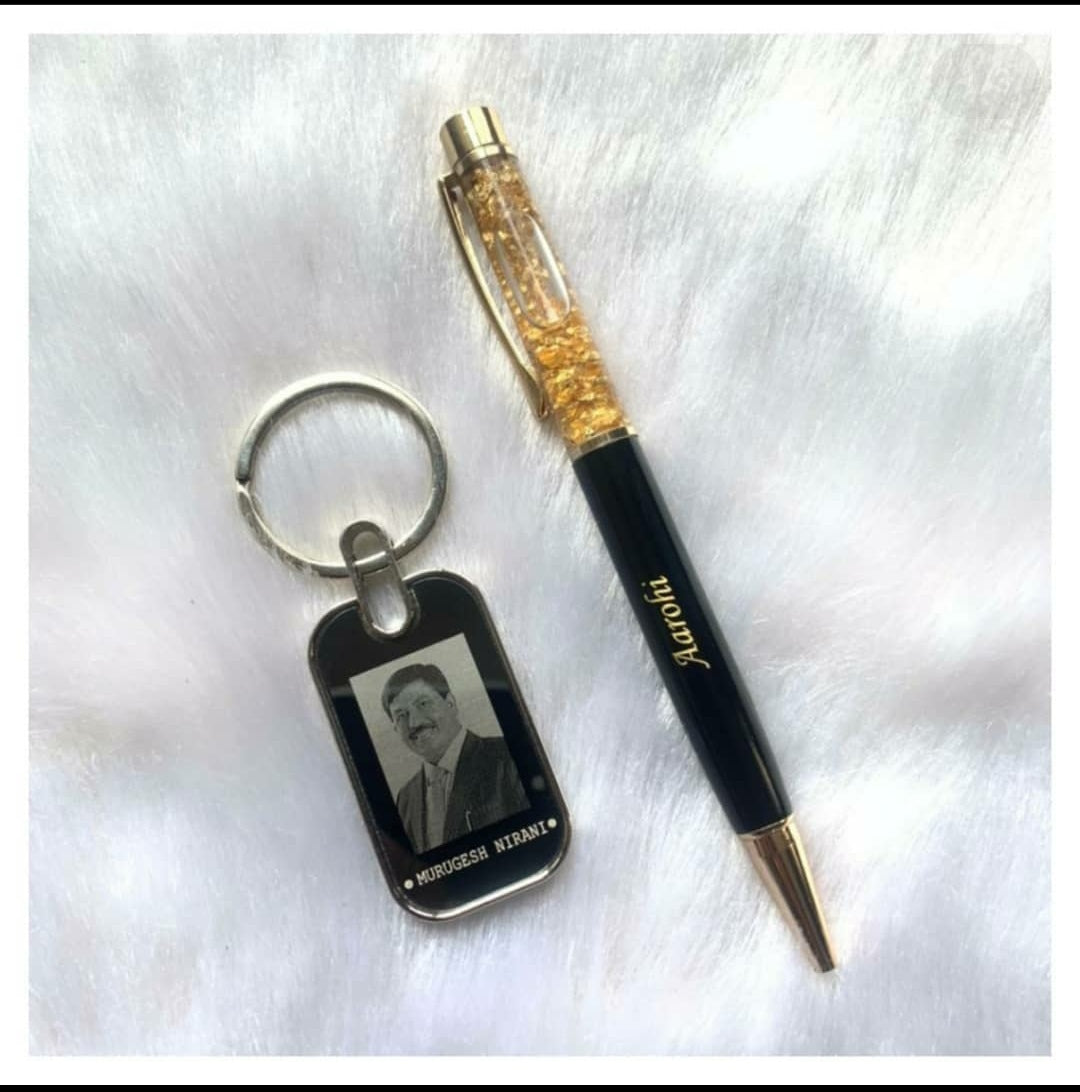 Customized Wallet, Pen & Keychain Gift Set for Him - The Precious Gifts
