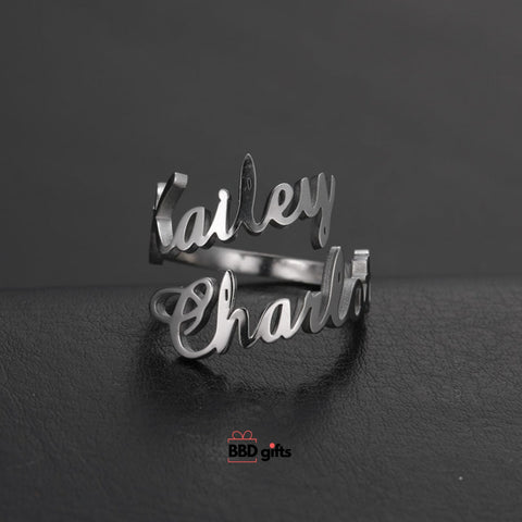 Couple Name Ring