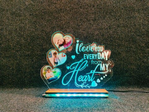 CUSTOMIZED ACRYLIC LOVE LED LAMP - BBD GIFTS