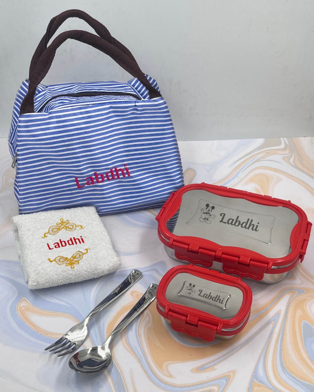 Personalized Lunch Box Set For Kids - Lunch Box - Gifts For Kids