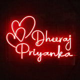 Personalised Couple neon sign | Wedding Neon | Anniversary Gifts