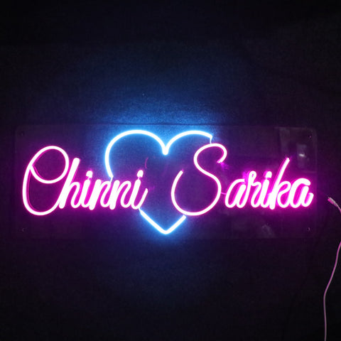 Couple Name Neon Sign - Personalized led Neon - Custom Neon Light - Neon Sign Board