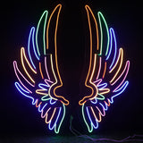 Customized led neon angel wings - Led neon signs - Custom neon sign - Led wings for wall