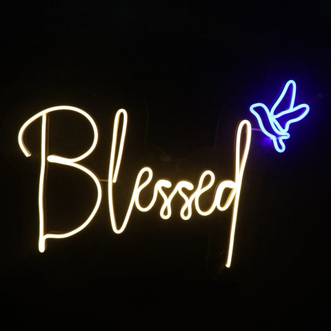 Blessed Neon Sign - Personalized Neon Signs - Neon Lights - Neon Sign Board