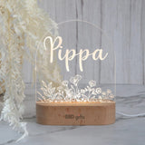 Customized flower night lamp with name