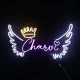Name Angel Wings | Personalised Neon Sign  | Custom Neon Sign Bar | Birthday gift for Kids