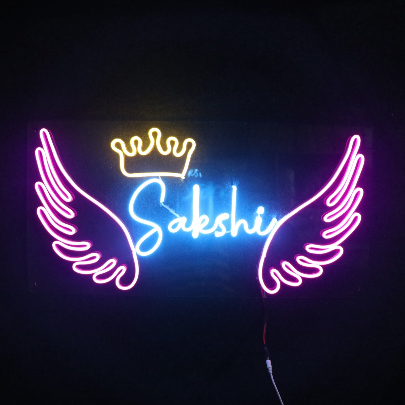 Name Angel Wings | Personalised Neon Sign  | Custom Neon Sign Bar | Birthday gift for Kids