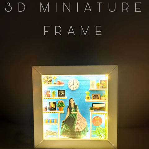 Miniature Box With Lights - Shadow Box - Birthday Gifts - Wedding Gifts - 3D Box With Lights