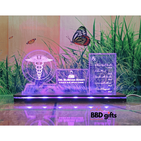 Personalized Gifts for Doctors – Custom LED Table Top with Name Engraving