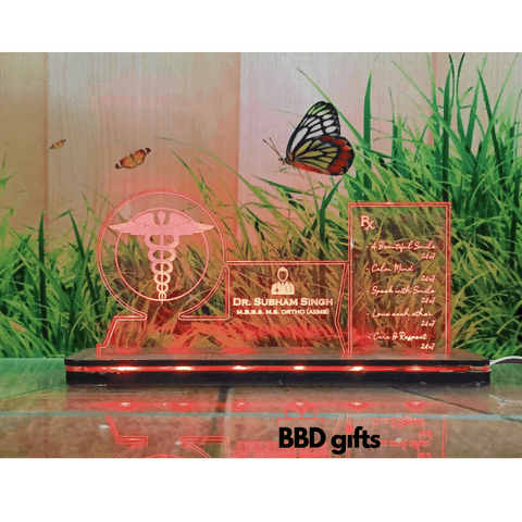Custom LED Table Top with Doctor's Name – Best Personalized Gift for Clinics