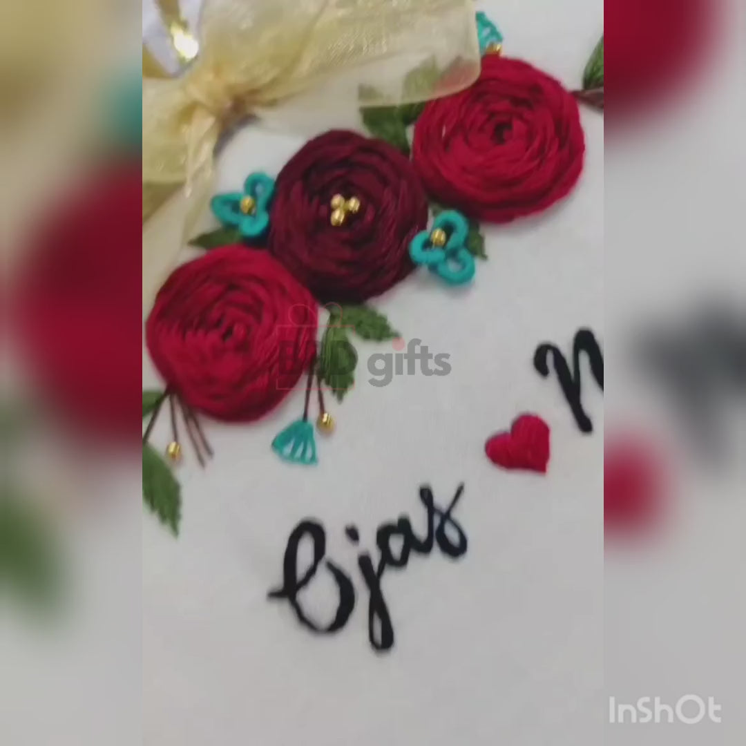 Customized Unique Wedding Gift - Personalized Hoop Art Embroidery Hoop for Couples - Unique Gift Ideas