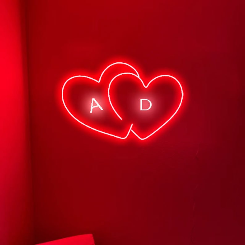 Customized love Heart Led Neons