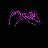 Pinky promise|Custom Neon Hands | Couple Hand neon sign | Couple Goals | Neon sign