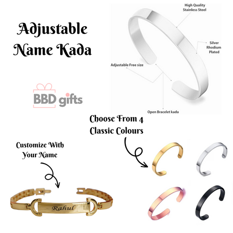 Customized metal name kada | Hand bracelet | Hand Chain | Gifts For Her - BBD GIFTS